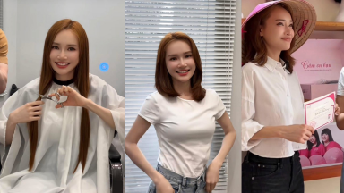 Nhã Phương gây tranh cãi khi chia sẻ khoảnh khắc hiến tóc