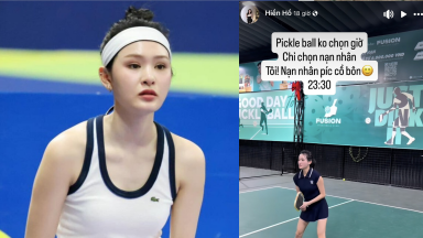 Hiền Hồ gây xôn xao với thói quen đánh pickleball lúc 23h30