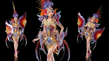 Hoa hậu Phương Linh ra mắt trang phục Carnival lấy cảm hứng từ “Cá chép hóa rồng”