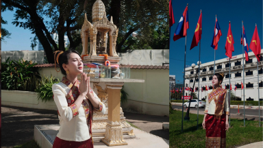 Nữ ca sĩ Việt bất ngờ gây “bão mạng” tại Lào trong dịp kỷ niệm 50 năm Quốc khánh