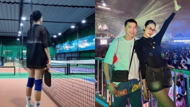 Vợ trẻ kém 37 tuổi của Quang Minh diện đồ quyến rũ đi chơi pickleball, khoe dáng thon gọn chỉ sau 4 tháng sinh con