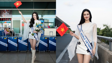 Hoa hậu Ý Nhi mang hơn 160 kg hành lý đến Ấn Độ thi Miss World