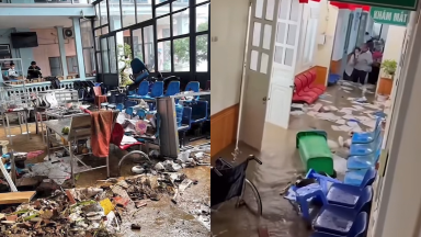 Sơn La: Nước lũ bất ngờ ập vào bệnh viện, lực lượng y tế ứng phó khẩn cấp