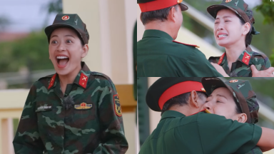 “Bông hồng thép” Chi Pu bật khóc khi gặp đồng chí bố ở Sao nhập ngũ