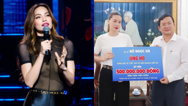 Hồ Ngọc Hà liên tiếp ủng hộ đồng bào miền Trung với tổng số tiền 1,3 tỷ đồng