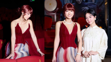 Quỳnh Thy ghi điểm visual tại họp báo “hoàng tử quỷ” với thiết kế từng được mỹ nhân Hong Kong diện