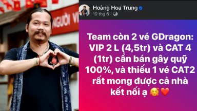 Netizen tiếp tục tranh cãi khi “đào” lại loạt bài kêu gọi gây quỹ bằng vé concert của Hoàng Hoa Trung