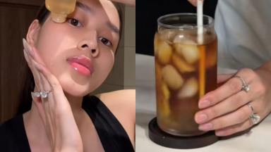 Đỗ Hà thu hút sự chú ý với 2 chiếc nhẫn kim cương trên tay trái