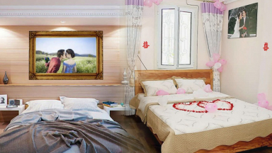 Sai lầm khi treo ảnh cưới trong phòng ngủ khiến nhiều cặp vợ chồng hay lục đục cãi vã