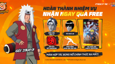 Free Fire và NARUTO SHIPPUDEN cùng đem đến sự kiện hợp tác IP anime bùng nổ nhất dòng game bắn súng sinh tồn