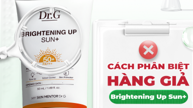 Phân biệt hàng thật - giả kem chống nắng Dr.G Brightening Up Sun+ với 5 điểm dễ nhận biết nhất