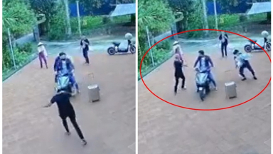 Nam thanh niên bí mật từ Nhật trở về tạo bất ngờ cho mẹ nhưng cái kết bị mẹ 'vụt roi'