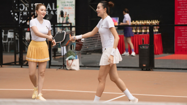 Bảo Thy kết hợp ăn ý cùng bạn thân tranh giải 'Pickleball Corset Chuẩn 2025'