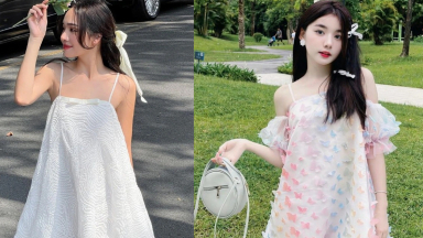 Vẻ đẹp ngọt ngào không thể chối từ của đầm babydoll hai dây