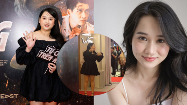'Nàng thơ' Trúc Anh (Mắt biếc) ngơ ngác không dám bước lên thảm đỏ phải nhờ ekip hỗ trợ khiến fan xót xa