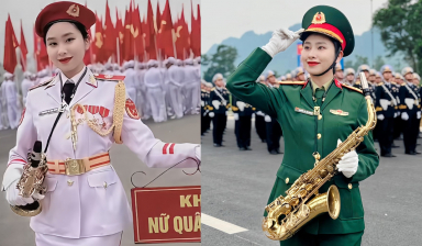 Nữ quân nhân gây sốt dịp diễu binh 30/4 : Ngoại hình không kém gì hoa hậu, soi học vấn càng nể