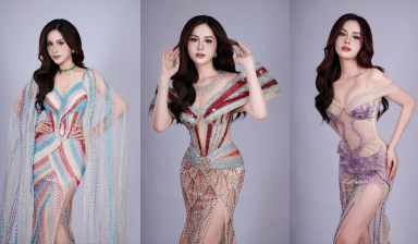 Người đẹp hình thể Lê Tuyền làm nàng thơ trong BST dạ hội của NTK Tommy Nguyễn