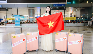 Hoa hậu Kiều Duy mang 100 kg hành lý, 30 bộ trang phục sang Nhật thi Miss International