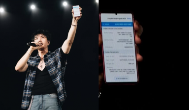 HIEUTHUHAI gây xúc động khi ủng hộ 400 triệu đồng cho miền Trung ngay trên sân khấu