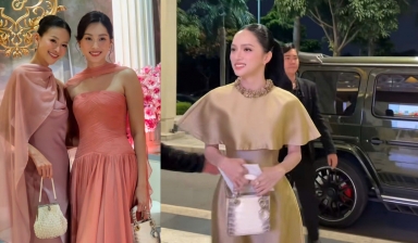 Đặng Thu Thảo - Hương Giang 'đụng hàng' túi hiệu gần 1 tỷ đồng trong đám cưới Tiên Nguyễn