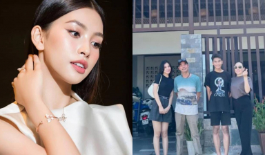 Hậu tin đồn hẹn hò “Vua cà phê”, hoa hậu xứ Quãng chơi lớn tặng nhà lớn khang trang cho bố mẹ