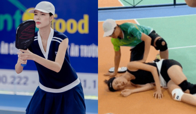 Người mẫu Kỳ Hân chấn thương gãy xương đùi trên sân pickleball, dàn sao Việt hốt hoảng khi chứng kiến