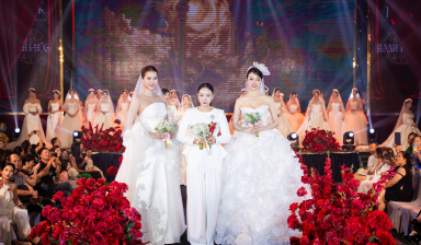 2 nàng Á Hương Ly, Lê Phan Hạnh Nguyên rực rỡ trong trang phục váy cưới