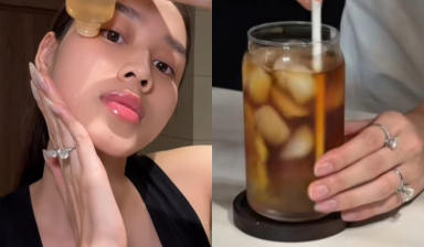 Đỗ Hà thu hút sự chú ý với 2 chiếc nhẫn kim cương trên tay trái