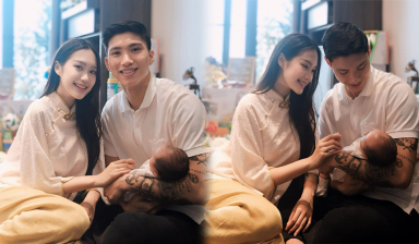 Đoàn Văn Hậu và Doãn Hải My đầy tháng con đầu lòng, CĐM ngỡ ngàng vì sinh nở quá kín đáo