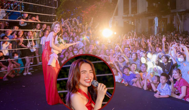 Hoà Minzy nghẹn ngào diễn ở quê Bắc Ninh sau 8 năm, hơn 20.000 khán giả trèo tường vây kín theo dõi