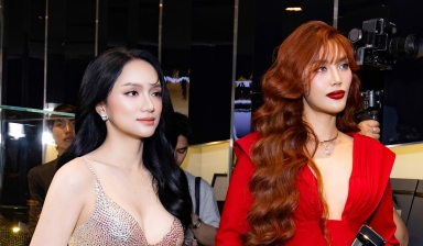 Hương Giang, Lan Khuê đọ sắc khi chung khung hình, netizen tấm tắc khen dâu hào môn hợp son đỏ