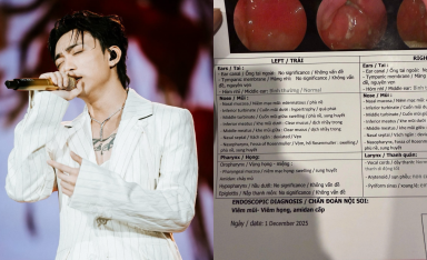 SOOBIN gửi kết quả khám cho fan: bị phù nề, sung huyết mũi họng hậu concert