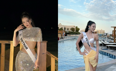 Á hậu Bùi Khánh Linh khoe hình thể cuốn hút trong phần thi áo tắm tại Miss Intercontinental 2024