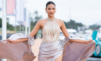 Gặp sự cố ở Vietnam International Sea Fashion Festival, Hoàng Thùy khéo léo xử lý 'out trình'