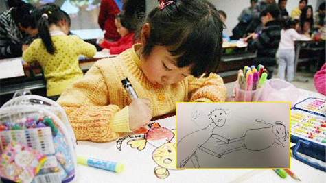 Con gái 3 tuổi vẽ bức tranh bí ẩn khiến mẹ báo cảnh sát