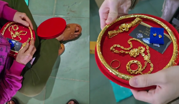 Chú rể Đắk Lắk nhờ hàng xóm đặt bộ vàng mỹ ký 1,2 triệu làm hồi môn, câu chuyện phía sau gây xót xa