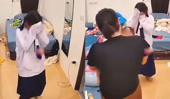 Cô bé run rẩy, sợ hãi vì lỡ làm em ngã, người mẹ có hành động khiến nhiều người không nói nên lời