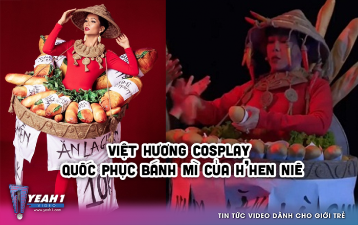 Tưởng đâu H'Hen Niê đi lạc, ai dè là Việt Hương cosplay quốc phục bánh mì 'phiên bản lỗi'