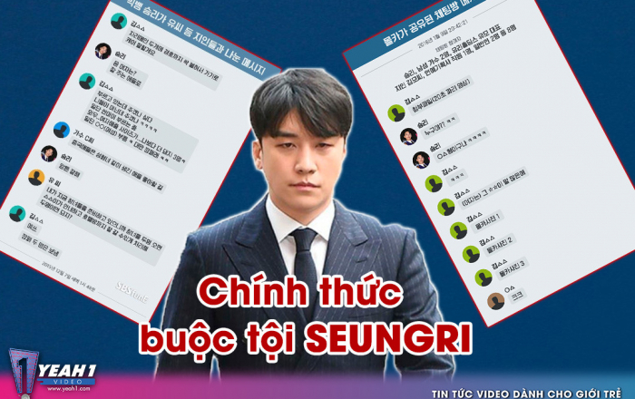 NÓNG:Chính thức buộc tội Seungri vì chụp, tung ảnh sex trong chatroom