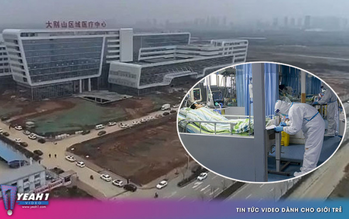 Chỉ sau 2 ngày thi công, Trung Quốc đã hoàn thành bệnh viện cách ly virus Corona và đưa vào hoạt động