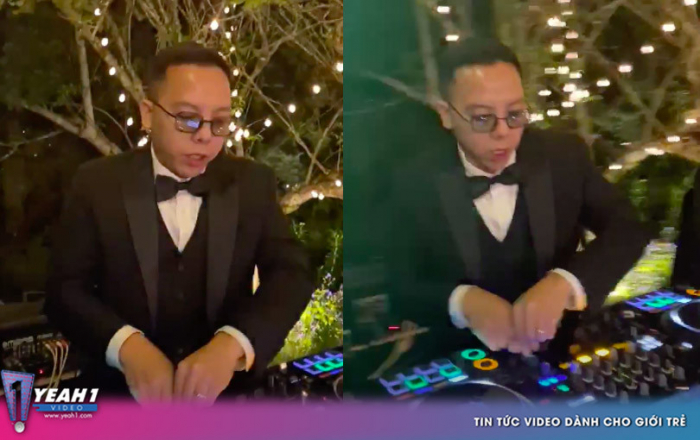 Hoàng Touliver trổ tài DJ 'cục xì lầu ông bê lắp' cực sung trong tiệc cưới với Tóc Tiên
