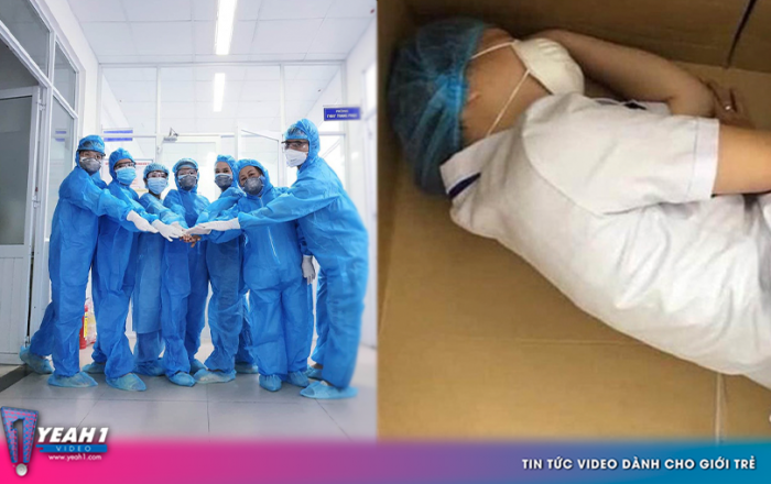 Lãnh đạo Đà Nẵng nói gì về bức ảnh nữ y tá ngủ trong thùng carton?
