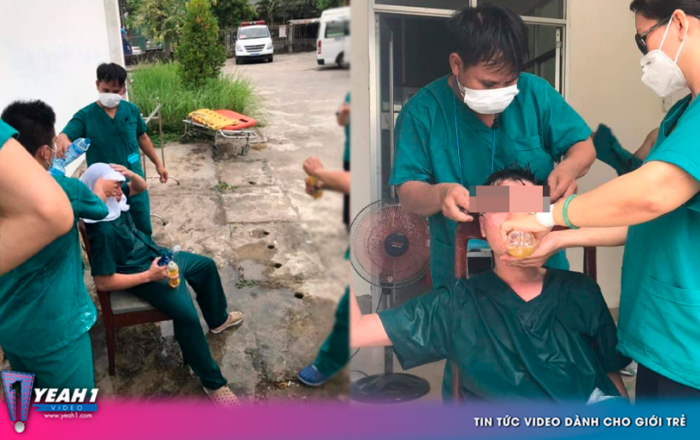 Nghẹn lòng trước hình ảnh y bác sĩ Đà Nẵng sau nhiều ngày chống dịch Covid-19: Người nằm truyền nước, người ngã gục vì mệt mỏi
