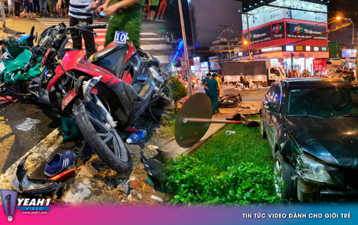 Nữ tài xế 23 tuổi lái Camry tông một loạt xe máy ở Sài Gòn khai do đạp nhầm chân ga