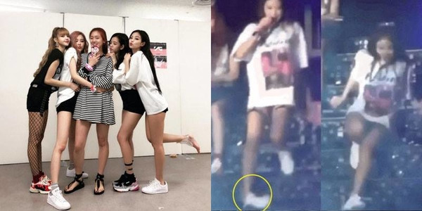 Fan thót tim nhìn Jennie (BLACK PINK) ngã trẹo chân trong concert tại Osaka