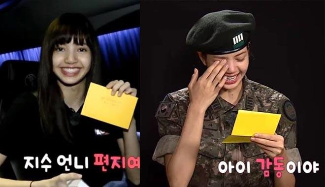 Lisa (Black Pink) bật  khóc khi đọc thư của Jisoo ở quân ngũ