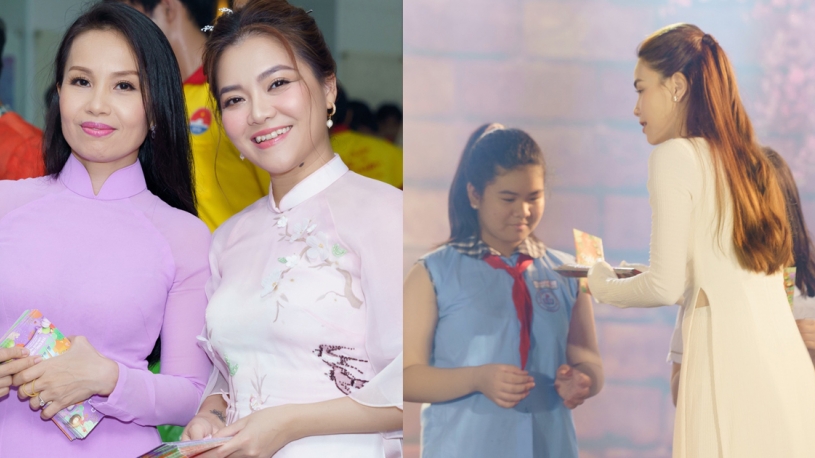 Cẩm Ly, Hồ Ngọc Hà diện áo dài ra mắt 'Gala nhạc Việt', trao 700 phần quà đến Trẻ em đón Tết