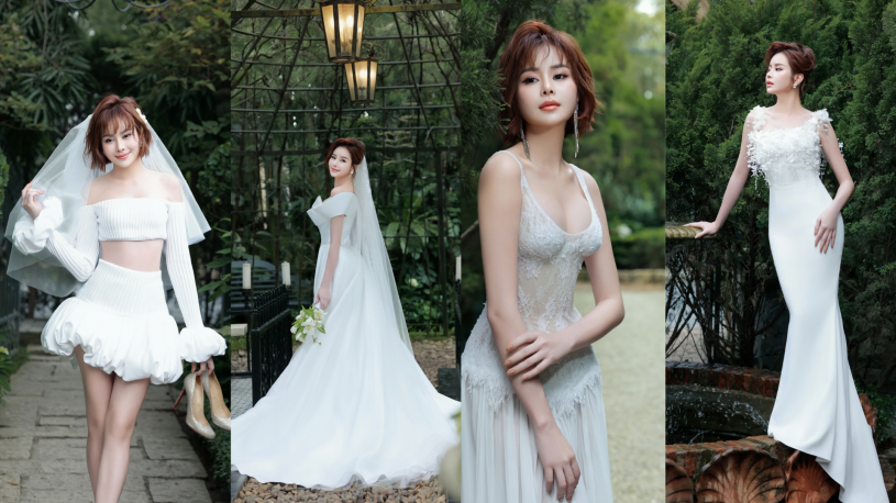 Hoa hậu Sella Trương làm nàng thơ trong loạt váy cưới của NTK Lê Thanh Hòa