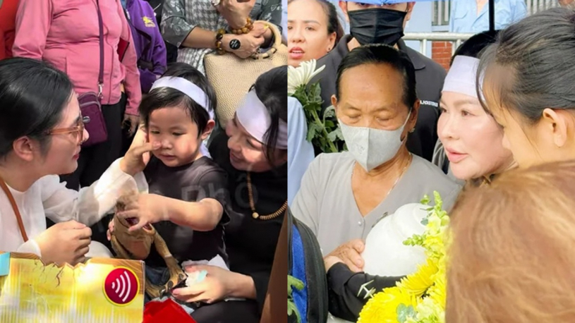 Sao nữ được con trai Quý Bình gọi là 'má' xuất hiện tại lễ thủy táng, thái độ vợ cố diễn viên gây chú ý