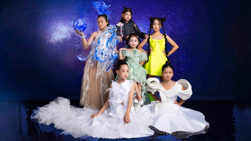 Sàn diễn thiết kế thời trang trẻ em 2023 lấy chủ đề Dạo Bước Không Gian